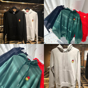 ami alexandre mattiussi 笑脸红帽子鸡蛋仔刺绣贴片套头连帽卫衣