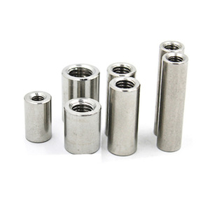 丝杆接头圆螺母镀锌牙条r加长圆型连接母不锈钢吊杠园焊接对接螺