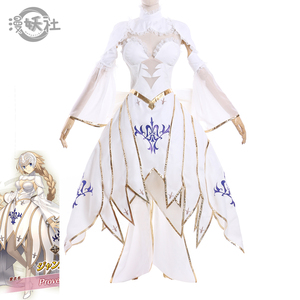 漫妖社现货 fate fgo 白贞新灵衣 纯白礼服 白贞德cosplay服装女