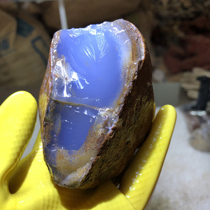 天然土耳其蓝玉髓原石水晶玛瑙蓝色玉石原矿标本吊坠手链戒指原料