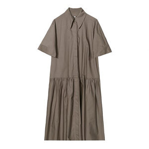 jnby/江南布衣2021夏新品时尚收腰大摆翻领连衣裙衬衫裙5l3500530