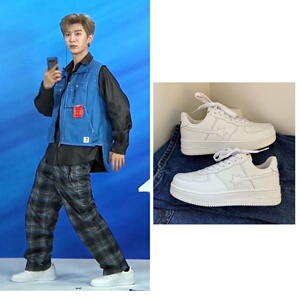 2021范丞丞同款黄明昊宋亚轩星星白鞋小白鞋女运动休闲鞋板鞋学生