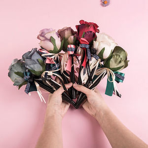 鲜花包装丝带玫瑰花朵花束成品装饰带绸带花束彩带花艺缎带0人付款13