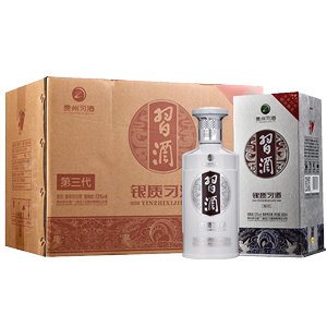 贵州习酒银质 官方授权500ml*6瓶装酱香型白酒53度纯粮窖藏礼盒装