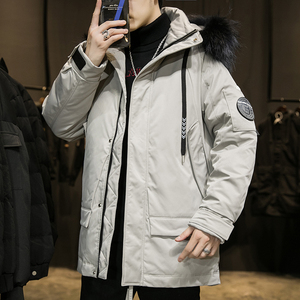 新款羽绒服男中长款波士顿官方旗舰店官网情侣款加厚男装保暖外套