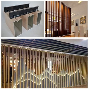 重庆u型槽铝方通吊顶 铝型x材条形天花格栅吊顶 厂家包工包料