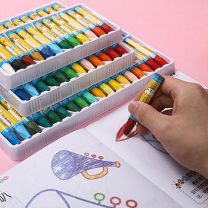 36色油画棒送画本 幼儿园儿童学生水彩笔蜡笔不脏手无毒可水洗画