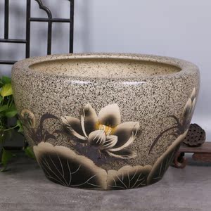 大缸特大号老式睡莲盆缸陶瓷荷花缸庭院大型鱼缸造景水缸养鱼大缸