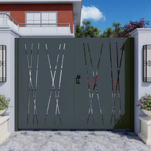 铁艺庭院门户外别墅入户乡村小院单双开门围栏花园现代简约铝艺门