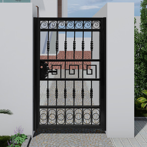 欧式铁艺庭院门户外花园别墅单双开门乡村入户门中式简约定制铁门