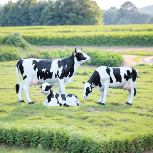 大型仿真奶牛玻璃钢雕塑农场牧场园林景观装饰模型动物工艺品摆件