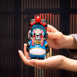 变脸川剧娃娃熊猫脸谱公仔玩偶四川旅游纪念品中国风礼品汽车摆件