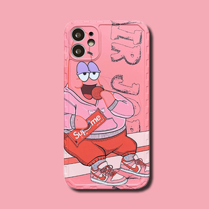 潮牌派大星aj球鞋适用苹果12pro/11手机壳xs/8plus软xr个性7p男女