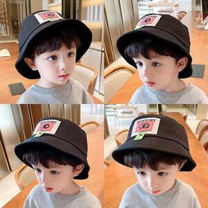 小男孩帅气帽子日系儿童渔夫帽可爱宝宝大檐帽男女童百搭遮阳盆帽