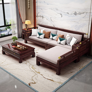 红木沙发实木家具非洲酸枝木沙发新中式贵妃转角沙发客厅家具26人付款