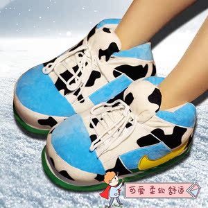 aj棉拖网红棉鞋面包鞋搞怪毛绒大棉鞋恶搞冬季a锥棉鞋aj胖胖拖鞋