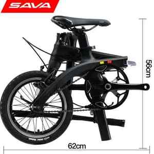 SAVA萨瓦碳纤维14寸变速单速折叠自行车单车成人男女式学生车超轻