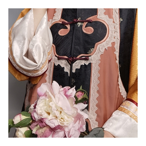 尚翎褂襕手工如意云头长马甲坎肩正反双面两穿丨清朝满族女子服饰