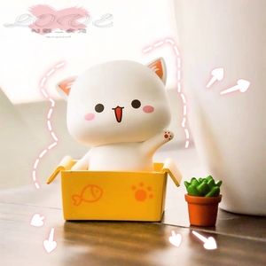 蜜桃猫咪盲盒手办摆件表情包可爱公仔礼物二次元玩偶动漫隐一二弹