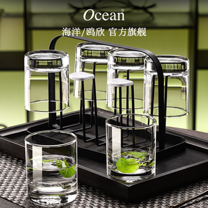 Ocean鸥欣进口玻璃水杯家用套装透明杯子泡茶玻璃杯耐热喝水杯