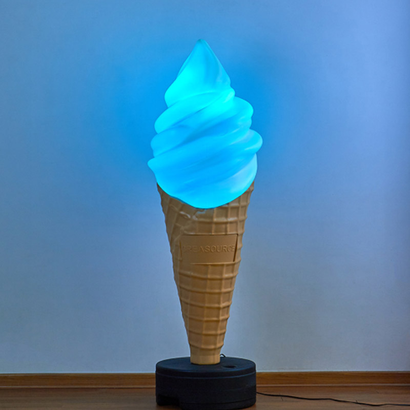 冰淇淋模型特大冰激凌甜筒奶茶汉堡店门口吧台装饰品发光商用灯箱