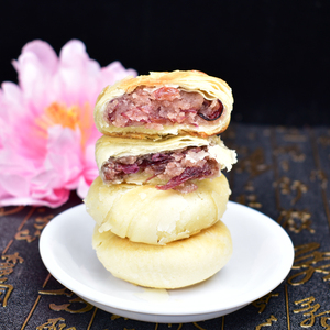 山东菏泽特产牡丹糕鲜花饼酥皮饼早餐甜点饭后美味糕点1000克礼