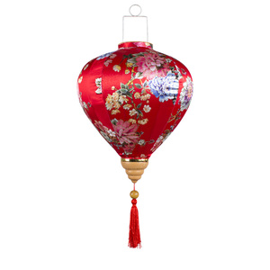 新年烫金边牡丹花灯笼中国古风宫灯春节婚庆户外乔迁x节日装饰灯