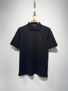 购杰尼亚2022夏季新款z杰出联名款三叉戟刺绣男款翻领短袖polo衫