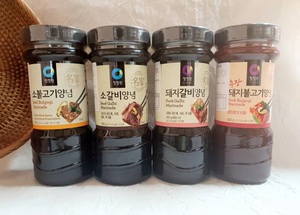 韩国进口清净园烤牛肉酱牛排酱猪肉酱猪排酱840G烤肉酱腌料蘸料