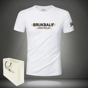 bk 战马冰丝莫代尔棉短袖t恤男士白色修身大码2021夏季新款体恤