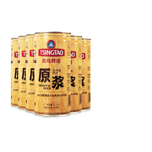 青岛啤酒原浆【6送2】7天鲜活生啤酒原浆黄啤鲜啤易拉罐1l*6整箱