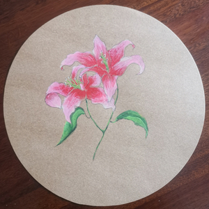 圆形牛皮卡纸g加厚大号手绘画纸美术纸彩铅画纸画画的速写本素包m