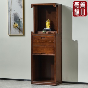 新中式实木神柜神台供桌供台家用财神爷地主双层佛龛立柜现代简约