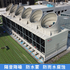 冷却塔玻璃钢导风筒 凉水塔弯头 消音罩风曲45度60°90°隔音降噪