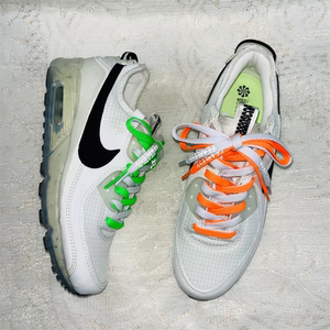 适配nike air max90 米白色可回收材料无畏鸳鸯渐变扎染泼墨鞋带
