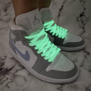 适配air jordan 1 mid冰蓝烟灰小dior夜光荧光泼墨渐变色aj1鞋带