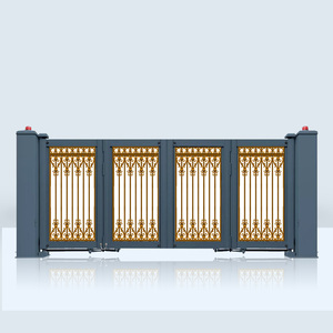 牧虎现代自动移门围墙电动小门农村入户自建房别墅庭院大门双开门