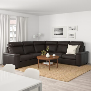 ikea宜家lidhult 利胡特皮沙发深褐色