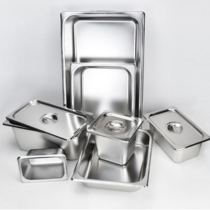 不锈钢盆长方形不带盖自助餐份数盆厨房方盆套装冰激凌桶容器盒子