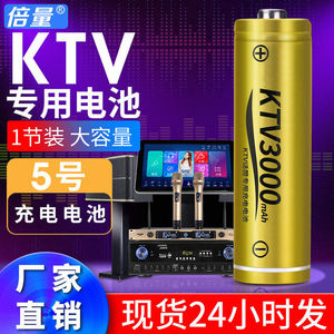 倍量5号可充电电池套装3000毫安1.2V电池充电器KTV话筒充电电池