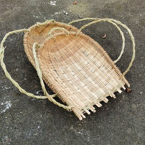 竹编撮箕挑土箢篼箢箕粪箕坑篼畚箕戳箕簸箕挑挑担子筐建筑垃圾
