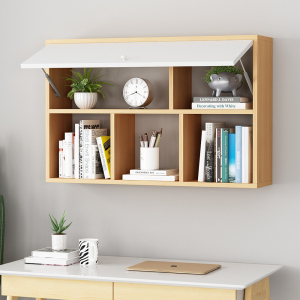 小萱家居旗舰店天猫墙上置物架承重力强挂在订的  墙面书柜吊柜悬空