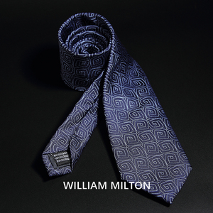 WILLIAM MILTON轻奢设计休闲商务米克诺斯漩涡领带男手打高端礼盒