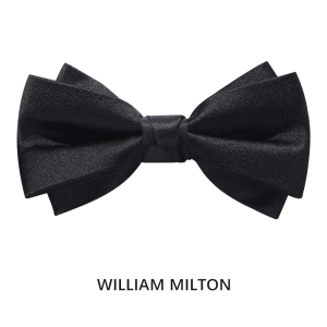 WILLIAM MILTON男士桑蚕丝经典双层光面正装商务宴会婚庆领结礼盒