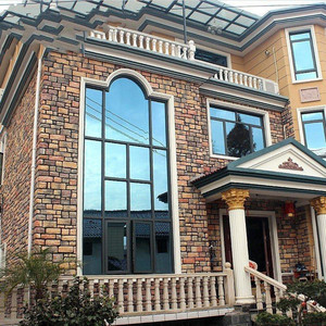 耐磨背景墙石灰外墙砖瓷砖农村自建房效果图室外别墅欧式仿古乡村