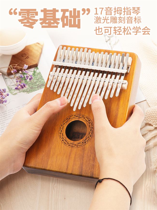 initer拇指琴卡林巴琴初学者入门手指琴便携式20音双层指母琴乐器