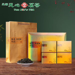 天福天心茗茶 茶叶礼盒铁观音乌龙茶一级礼盒 独立小袋 400克/盒