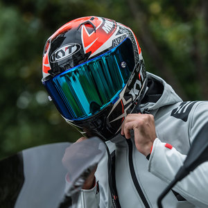 kyt全盔摩托车头盔跑车赛车男女机车通用四季防雾双镜片超级奶爸