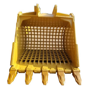 挖掘机格栅筛斗网格 挖机土石分离斗捞水草网斗漏斗 订做不包邮