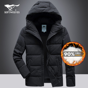 短款羽绒服七匹狼